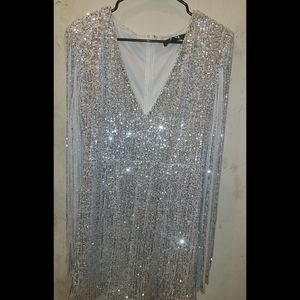 Shinny sparkling silver dress